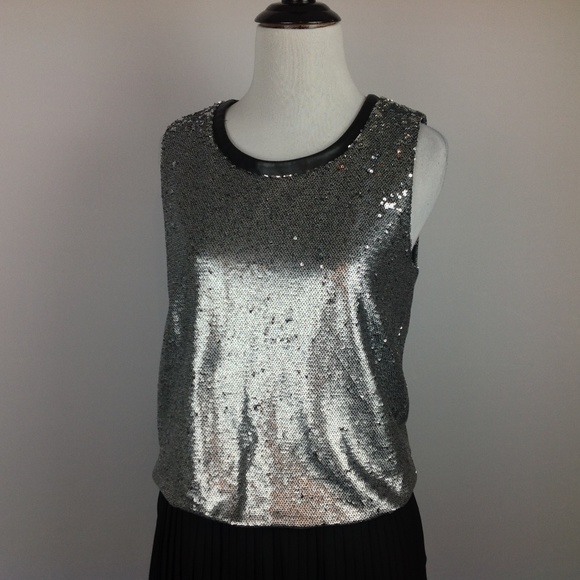 C Luce Dress Blouson Sequined Womens Small - Picture 4 of 6